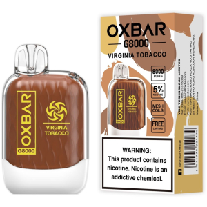 Oxbar Tabaco Virginia 8000 Puffs