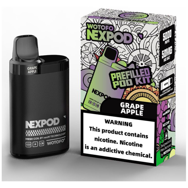 Vaporizador Wotofo Nexpod Kit Grape Apple 5000 Puffs