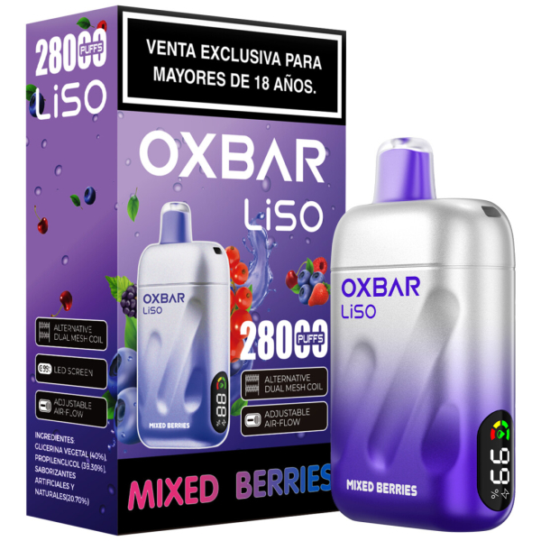 Vaporizador Oxbar Liso 28000 Puffs Mixed Berries