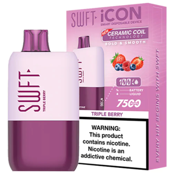Vaporizador SWFT ICON 7500 Puff Triple Berry