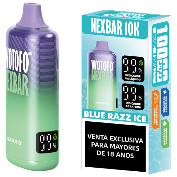 Wotofo Nexbar 10000 Puffs Blue Razz Ice