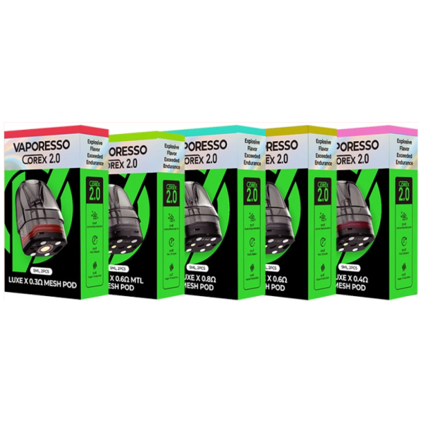 Cartuchos Vaporesso Luxe X Pod + Resistencia COREX 2.0