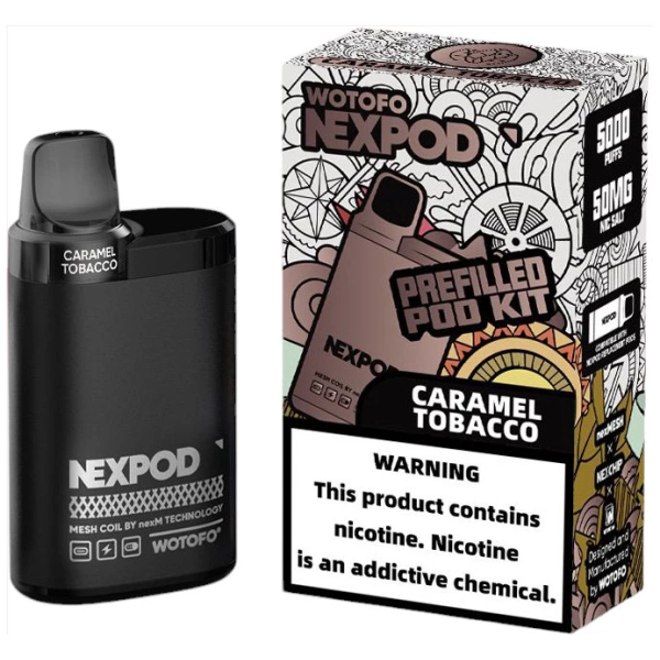 Vaporizador Wotofo Nexpod Kit Caramel Tobacco 5000 Puffs