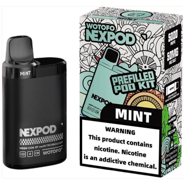 Vaporizador Wotofo Nexpod Kit Mint 5000 Puffs