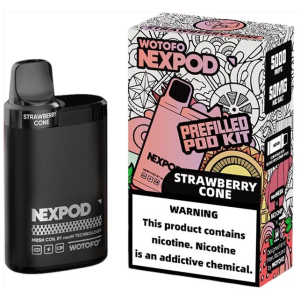 Vaporizador Wotofo Nexpod Kit Strawberry Cone 5000 Puffs