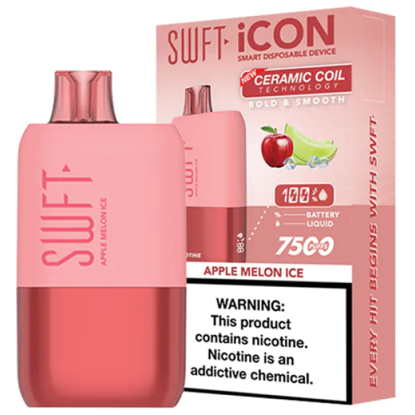 Vaporizador SWFT ICON 7500 Puff  Apple Melon Ice